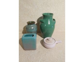 Lot Of 4 Pieces Of American Art Pottery - A Couple Southern Examples Inc.  A R Cole