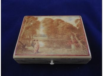Antique French Hand Painted Box