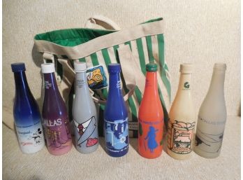 Lot Of 8 NSDA Convention InterBev - Souvenir Bottles - From The 1980-90s - With Bag