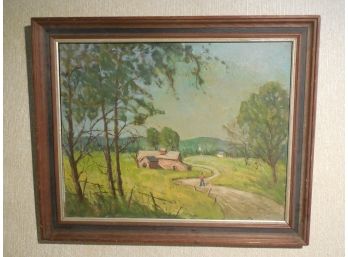 Pasquale D'Orsi (1903 - 1982) Large Original Vermont Landscape Oil Painting