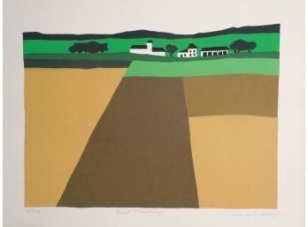 Calvin Jacob Libby (1931 - 1998) Mid Century Modern Original Signed & Number Silk Screen - 'First Planting'