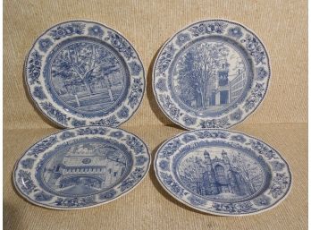 Lot Of 4 Wedgwood College Plates - Yale