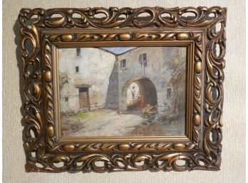 Antique Original Oil Painting By Alfredo Vaccari (1877 - 1933) Italian 'Codevani'