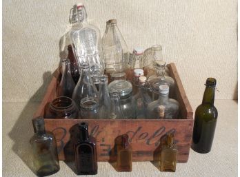 Large Lot Of Antique & Vintage Bottles
