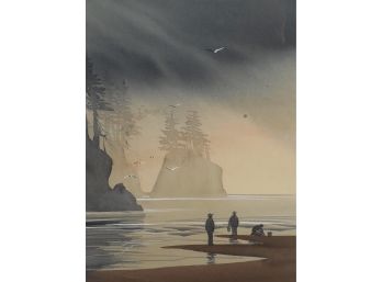 Dan Allen Deegan (1948-1999) Northwest Coastal Original Watercolor Painting