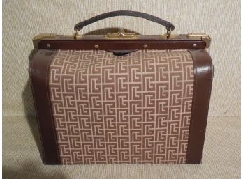 Vintage Pierre Balmain Signature Train Travel Beauty Case Luggage Valise Bag