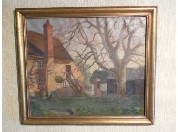 Early 20th Century Rockport Gloucester School Impressionist Oil Painting Landscape