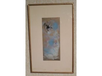 Mid Century Modernist Abstract Painting - By Yasmine - Framed In Paris III