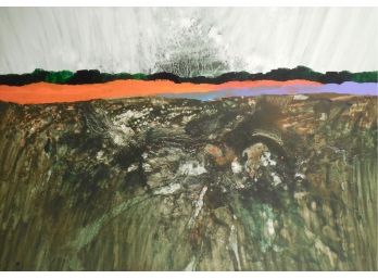 Calvin Jacob Libby (1931 - 1998) Large 30x40 Original Landscape Painting 'Autumn Marsh Two'