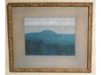Early 20th Century Original Pastel Of Smarts Mountain Hanover NH Area By Chadwick