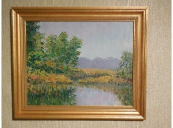 Frederick J. Wilder (1893 - 1977) Original Oil Painting - Vermont Impressionist  Summer Landscape 1937