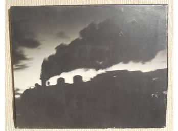 Mid Century Japanese School Modernist Photograph Of A Locomotive Train By M Chino