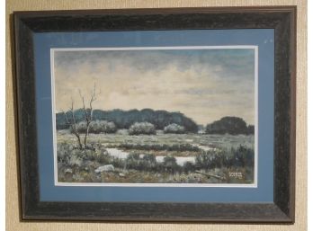 George Alfred Avison (1885 - 1970) Original Painting - Great Marsh East Norwalk CT