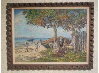 Manuel Madruga FILHO (1872-1951) Brazil South American Oil Painting Beach Scene