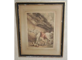 George Morland (1763 - 1804) Period Lithograph Dated 1799