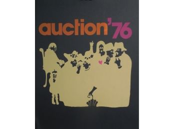 Calvin Jacob Libby (1931-1998)  Large Original Silkscreen Poster  - 1976 Auction - NH PBS ?