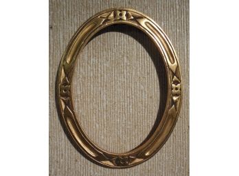Antique Hand Carved & Gilt - Arts And Crafts Oval Frame  6x8