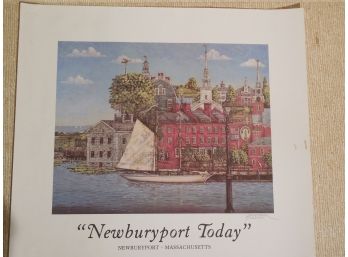 Christopher Gurshin - North Shore Artist - Signed Print 'Newburyport Today'