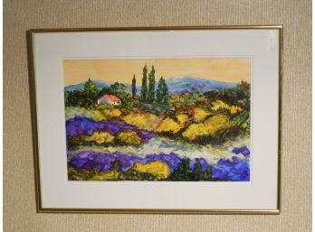 Late 20th Century Original Painting - By Ruth Bamberg 'lavender In Provence'
