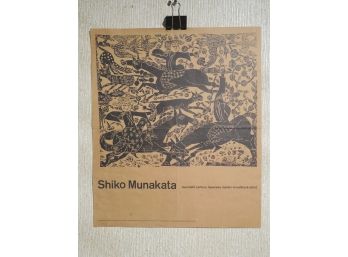 Shiko Munakata (1903 - 1975) Vintage NY Pratt Center Promotional Poster - Japanese Master Woodblock Artist