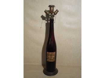 Very Rare Huge Antique Pellisson Cognac Magnum - Made Into A Lamp