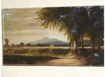 19th Century Original White Mountain NH Oil Painting North Conway, Artist Brook, Mt Chocorua