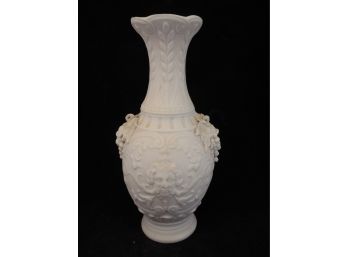 19th Century Parian Ware Vase - North Wind Motif