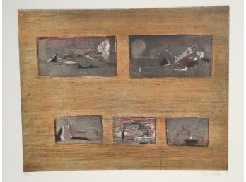 Mid Century Modernist - Original Signed & Numbered Abstract Aquatint - Karl Brandstatter (Born 1946)