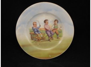 Cute Old German Porcelain Child's Plate