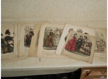 Large Lot Of 19th Century Fashion Prints