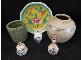 Lot Of 6 Chinese Ceramic Objects
