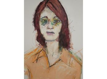20th/ 21st Century Original Painting Of A Woman - Brown Hair