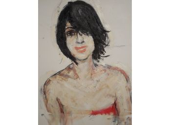 20th/ 21st Century Original Painting Of A Woman - Brunette