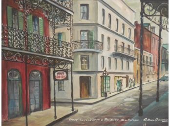 Mid 20th Century Original Oil Painting - New Orleans Galleries By Clifford Duncan
