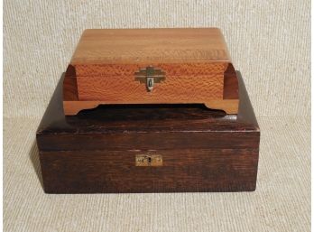 Lot Of 2 Antique Woodend Boxes - Humidor