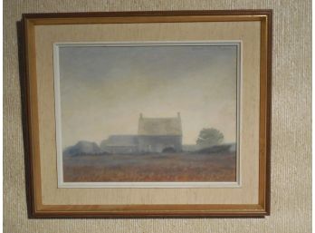 Mid 20th Century Original Oil Painting By Sarah Perry Crane - Atmospheric Landscape NY/ Ogunquit Maine