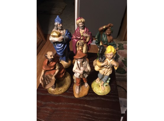 Vintage Atlantic Mold Nativity Figurines Set Of 6