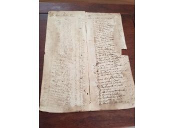 Ephemera 1790's Antique Ledger Pages/WILL SHIP OR FOR PICKUP