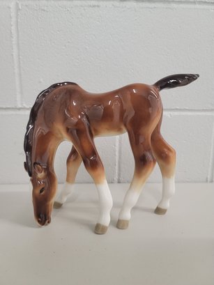 Vintage Signed Imperial Porcelain Factory Horse Figurine. Gorgeous. Perfect!