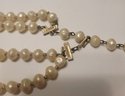 Love Her Jewelry! Vintage 40s-50s Signed Hattie Carnegie Faux Baroque Pearl Double Strand Necklace