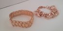 Everything's Coming Up Roses! Two Chunky Rose Gold Bracelets Including Signed Graziano Excellent Condition