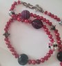 Vintage MCM Funky Glass And Lucite Beaded Necklace Haskell Style!