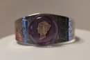 Very Cool! Vintage Mercury Dime And Lucite Cuff Bracelet