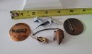 Vintage Copper Enamel And Wood Brooch/Pin Lot That Mouse!