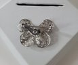 Vintage Signed Emmons Silver Tone Butterfly Brooch