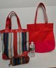 Like New Lancome And Striped Totes