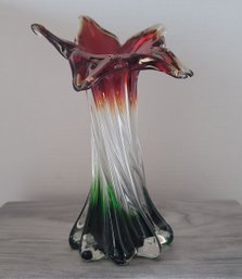Beautiful Vintage 50s Murano Sommerso Tri Color Vase