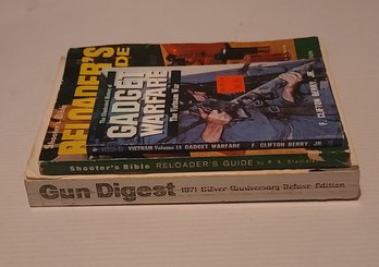 Vintage Gun Books Including Vietnam War, Gun Digest, And Reloaders Guide