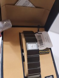 New With Tags And Box Pulsar Black Ion Watch PJ5185