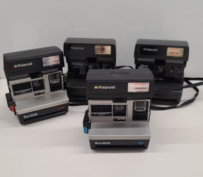 4 Vintage Polaroid Instant Cameras